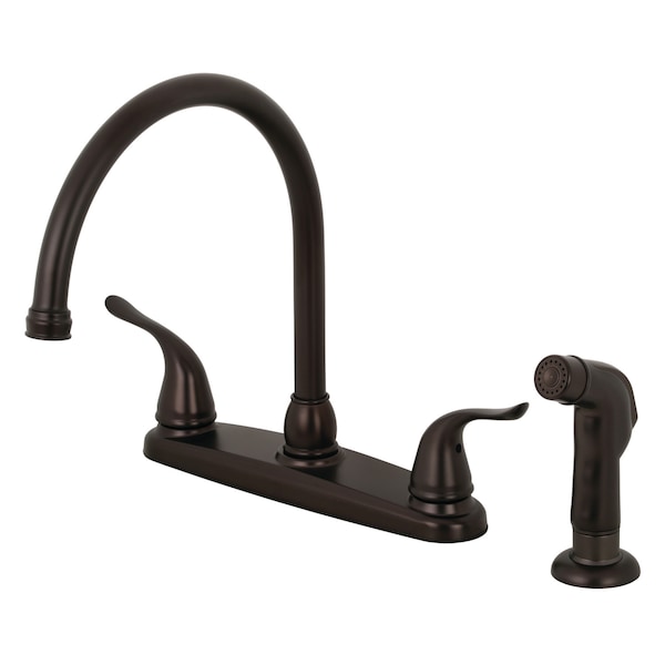 8" Centerset Kitchen Faucet W/ Sprayer, Oil Rubbed Bronze